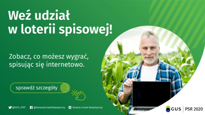 Loteria Powszechnego Spisu Rolnego 2020 - plakat Loteria Powszechnego Spisu Rolnego 2020 - plakat