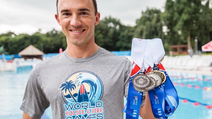 Waldemar Jagiełło przywiózł pięć medali z World Police and Fire Games 2017 Waldemar Jagiełło przywiózł pięć medali z World Police and Fire Games 2017 - fot. Sebastian Glapiński / UMŁ
