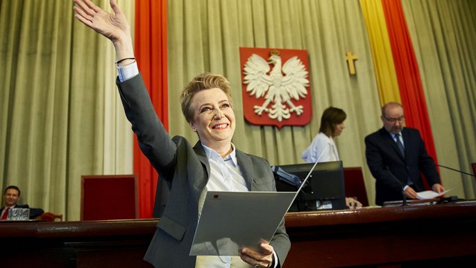 Znacie mnie od lat, wiecie, że dam z siebie wszystko, aby dalej zmieniać Łódź. Tego samego oczekuję od Was. Liczę na jeszcze lepszą współpracę, jeszcze większe zaangażowanie i zainteresowanie sprawami miasta - powiedziała Hanna Zdanowska - fot. Radosław Jóźwiak / UMŁ