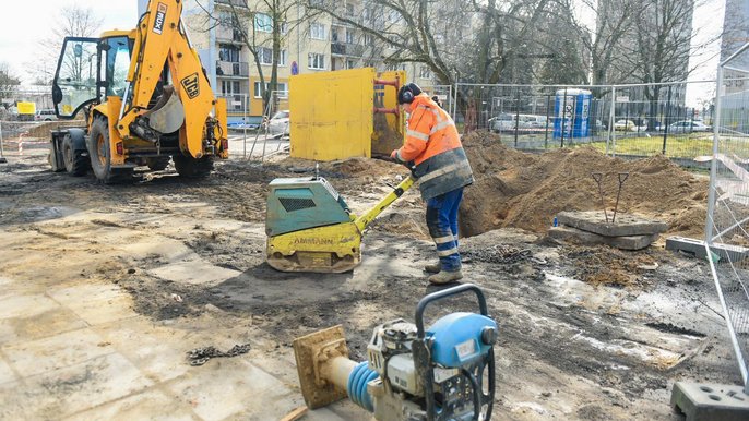 Trwa przebudowa ul. Wróblewskiego od ul. Bratysławskiej do al. Bandurskiego. - fot. Paweł Łacheta