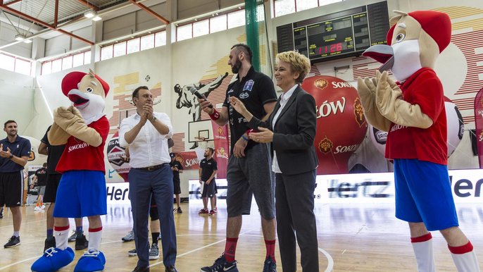 Czwartkowy trening z Marcinem Gortatem - fot. Stefan Brajter / UMŁ