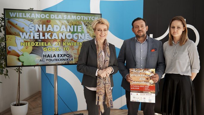 "Śniadanie Wielkanocne dla samotnych 2019" organizowane jest we współpracy z miastem "Śniadanie Wielkanocne dla samotnych 2019" organizowane jest we współpracy z miastem - fot. Radosław Jóźwiak / UMŁ
