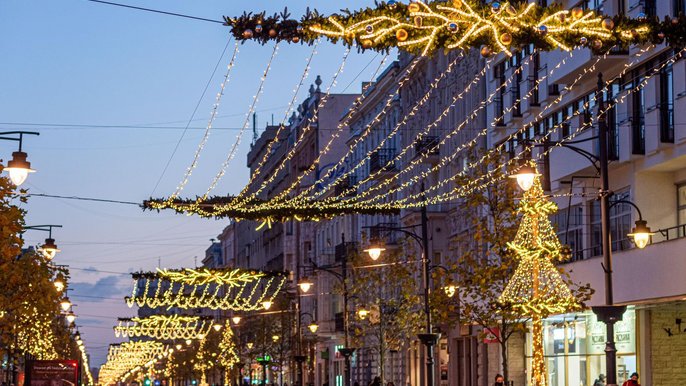 Świąteczna dekoracja ulicy Piotrkowskiej - fot. Paweł Łacheta / UMŁ