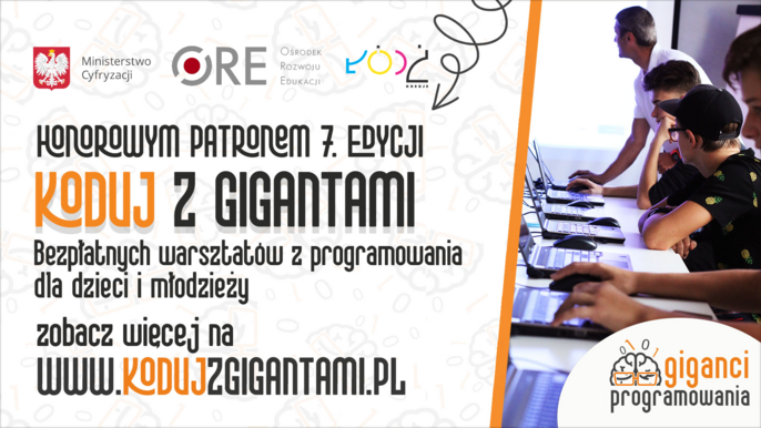 Plakat: Koduj z Gigantami - Łódź Plakat: Koduj z Gigantami - Łódź