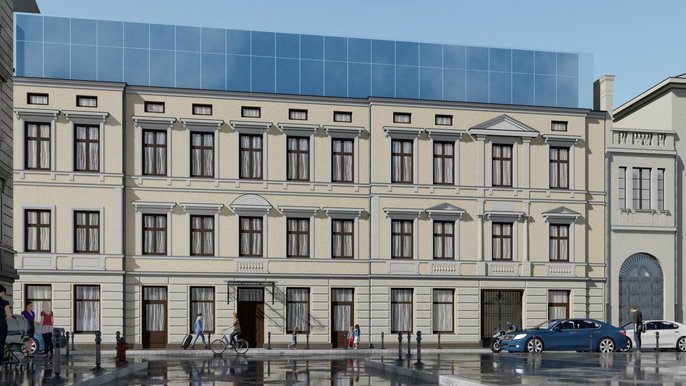 Kamienica przy ul. Sienkiewicza 22 - wizualizacja Kamienica przy ul. Sienkiewicza 22 - wizualizacja