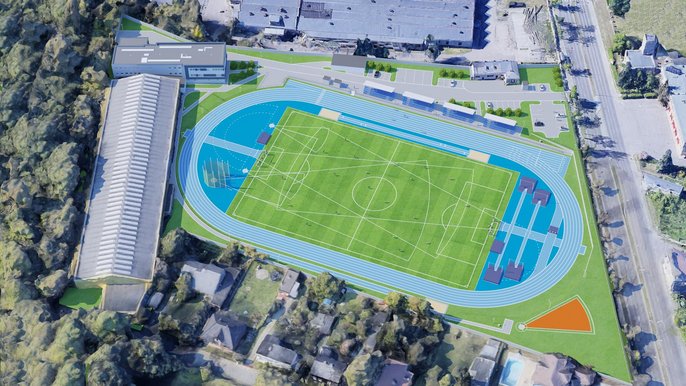 Wizualizacja nowej areny lekkoatletycznej RKS-u Wizualizacja nowej areny lekkoatletycznej RKS-u