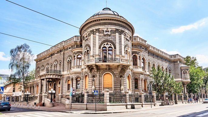 Nagroda Mieszkańców Miasta - Pałac Karola Poznańskiego, ob. Akademia Muzyczna, ul. Gdańska 32 Nagroda Mieszkańców Miasta - Pałac Karola Poznańskiego, ob. Akademia Muzyczna, ul. Gdańska 32