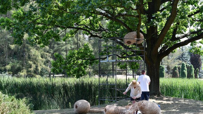 "Bird nest installation" autorstwa Jette Mellgren "Bird nest installation" autorstwa Jette Mellgren - fot. Kamila Kolasińska